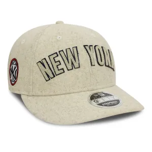 AC Milan x New York Yankees Wordmark Stone Low Profile 9FIFTY Strapback Adjustable Cap NEW ERA