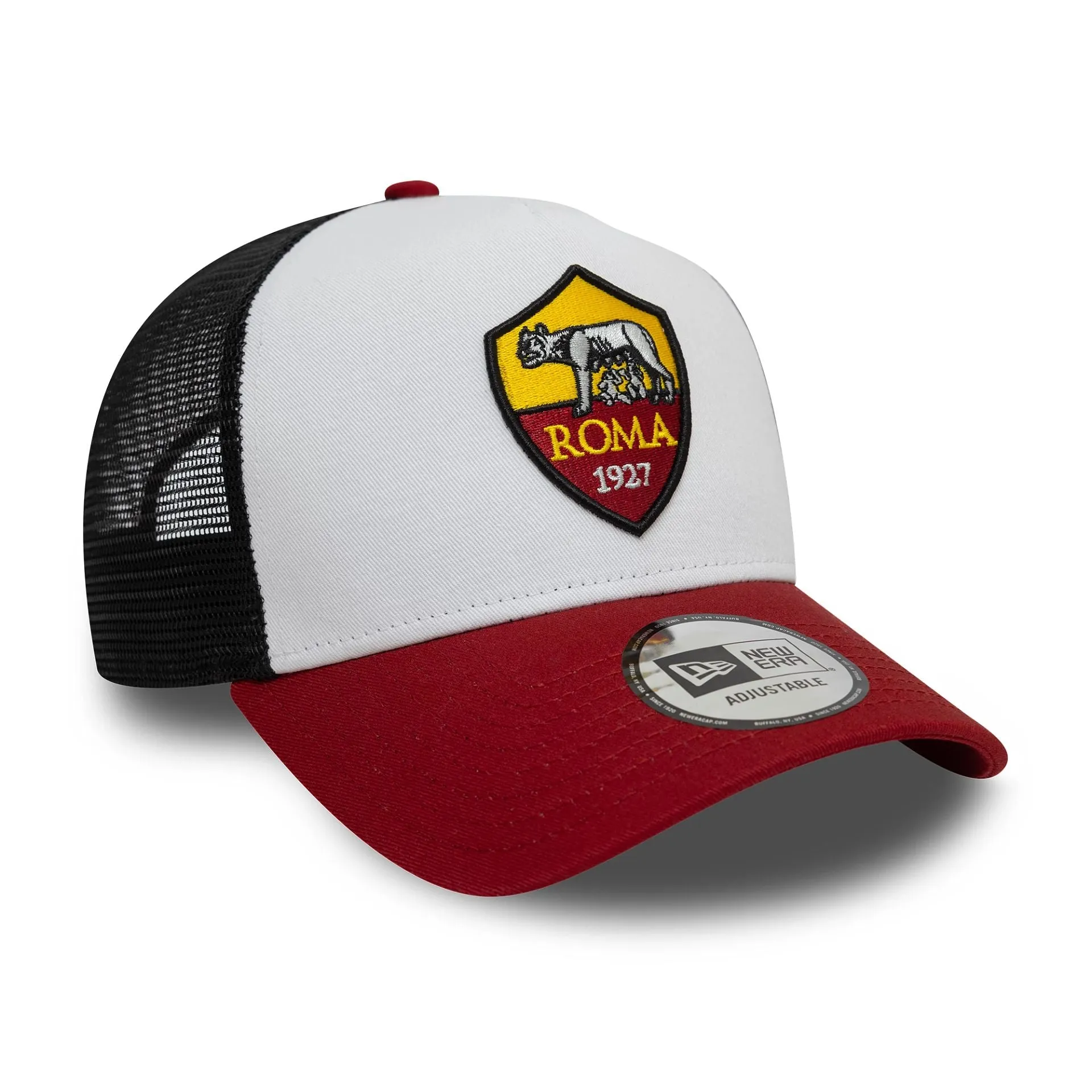 AS Roma Core White 9FORTY E-Frame Adjustable Trucker Cap NEW ERA