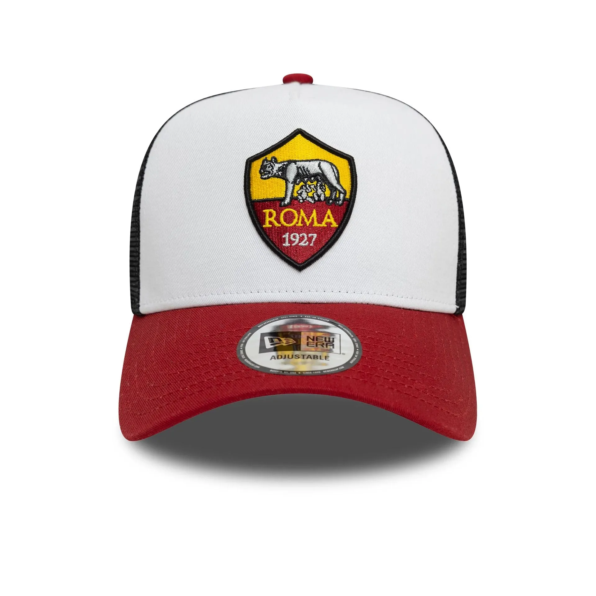 AS Roma Core White 9FORTY E-Frame Adjustable Trucker Cap NEW ERA