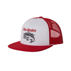Brixton Bass Brains FT MP Trucker - Crimson/White/Crimson