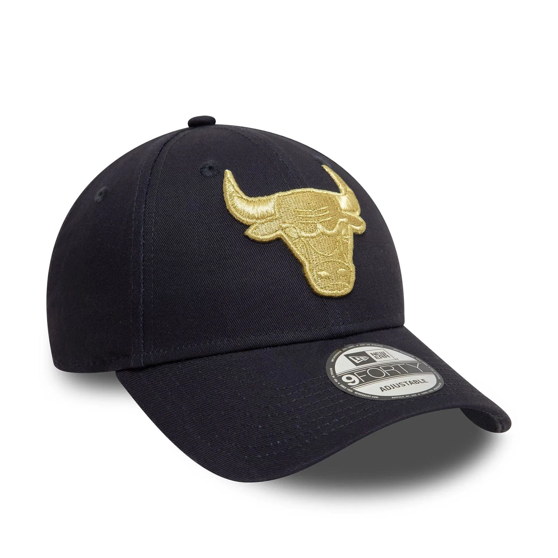 Chicago Bulls Metallic Navy 9FORTY Adjustable Cap NEW ERA