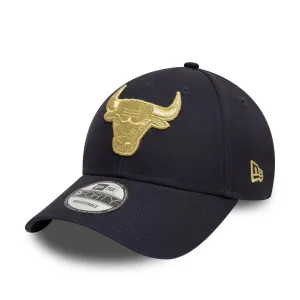 Chicago Bulls Metallic Navy 9FORTY Adjustable Cap NEW ERA