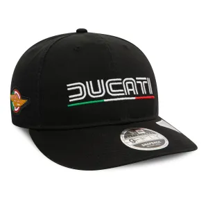 Ducati Motor Logo Wordmark Black 9FIFTY Retro Crown Cap NEW ERA