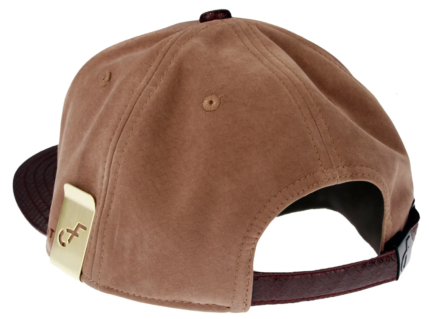 Flat Fitty Trenches Strap Back Cap Hat - Tan Or Brown