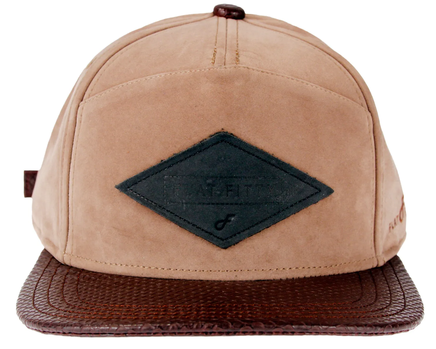 Flat Fitty Trenches Strap Back Cap Hat - Tan Or Brown