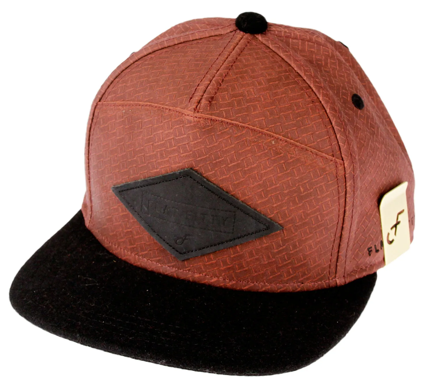 Flat Fitty Trenches Strap Back Cap Hat - Tan Or Brown