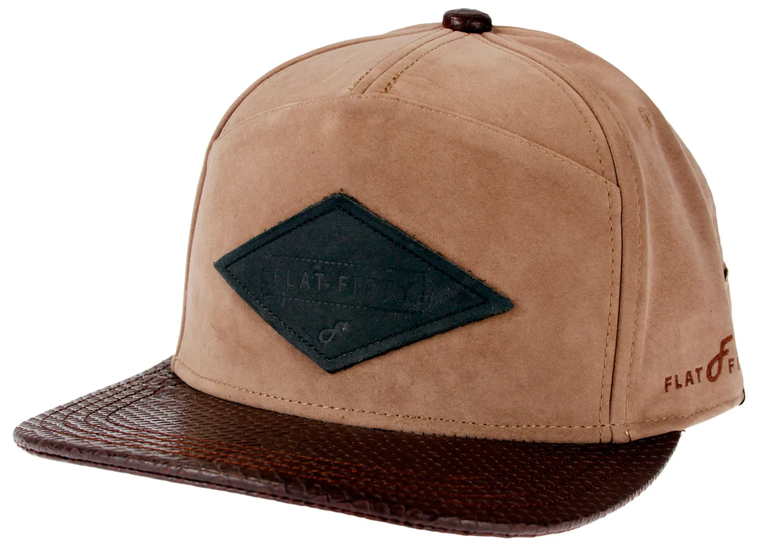 Flat Fitty Trenches Strap Back Cap Hat - Tan Or Brown