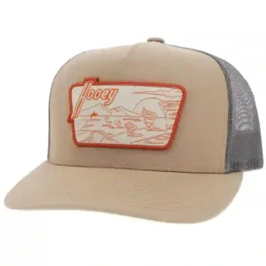 Hooey Tan/Grey Davis Cap-Orange/Cream Western Desert Patch