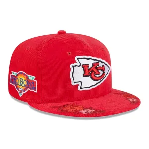 Kansas City Chiefs Floral Cord Red 59FIFTY Fitted Cap NEW ERA