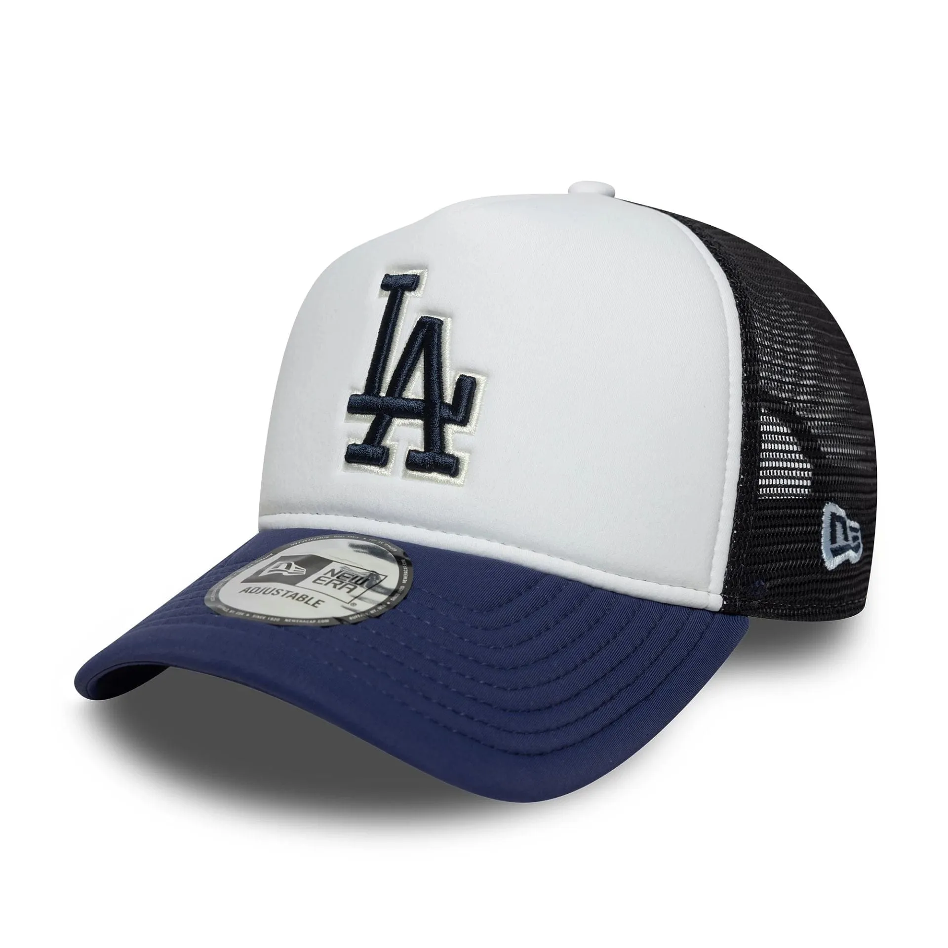 LA Dodgers MLB World Series Navy 9FORTY E-Frame Trucker Adjustable Cap NEW ERA
