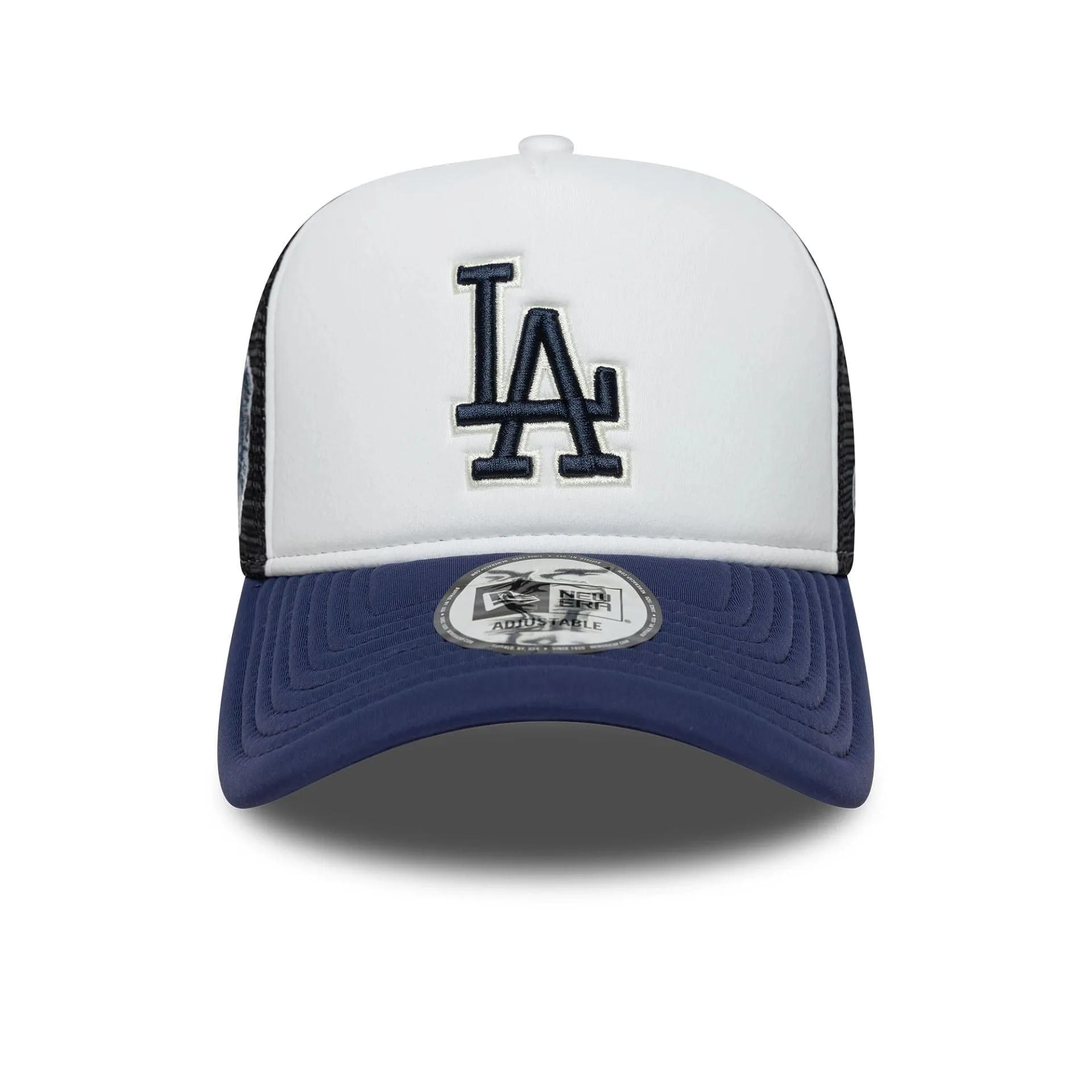 LA Dodgers MLB World Series Navy 9FORTY E-Frame Trucker Adjustable Cap NEW ERA
