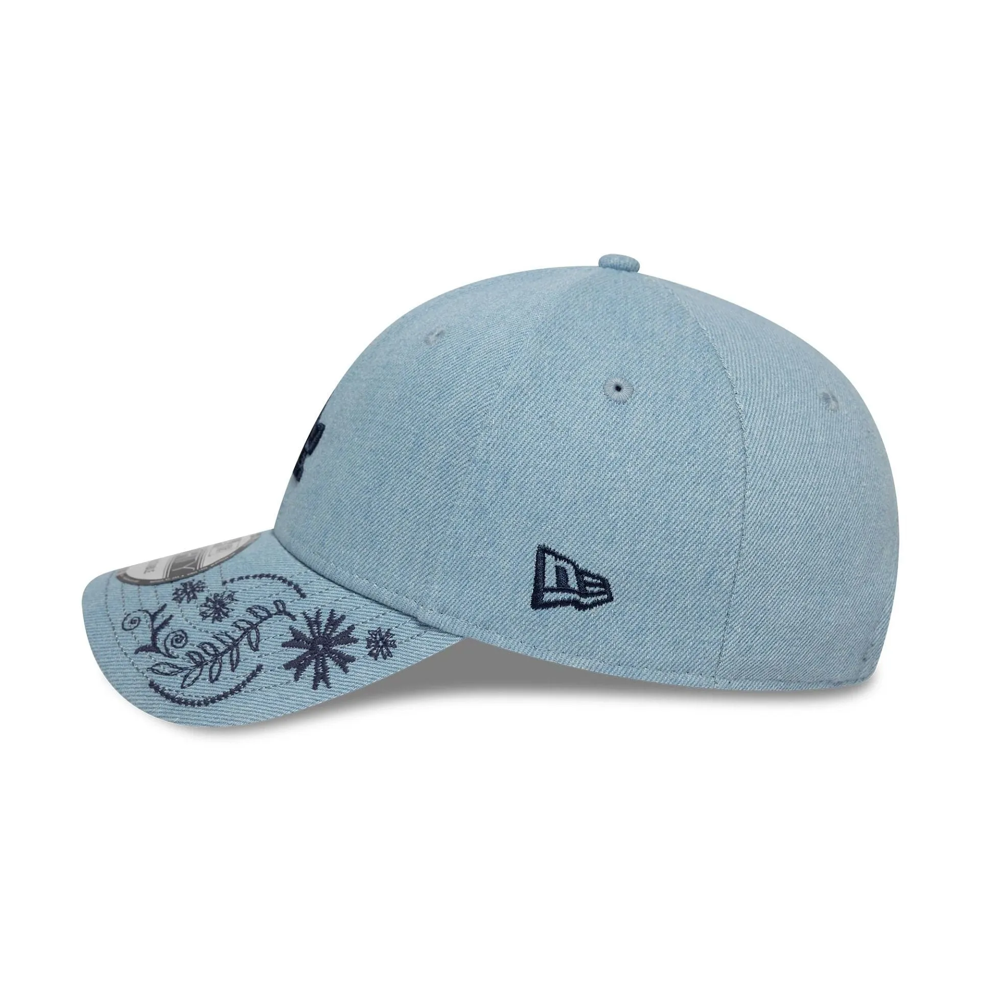 LA Dodgers MLB Yarn Floral Light Blue 9FORTY Adjustable Cap NEW ERA