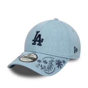 LA Dodgers MLB Yarn Floral Light Blue 9FORTY Adjustable Cap NEW ERA