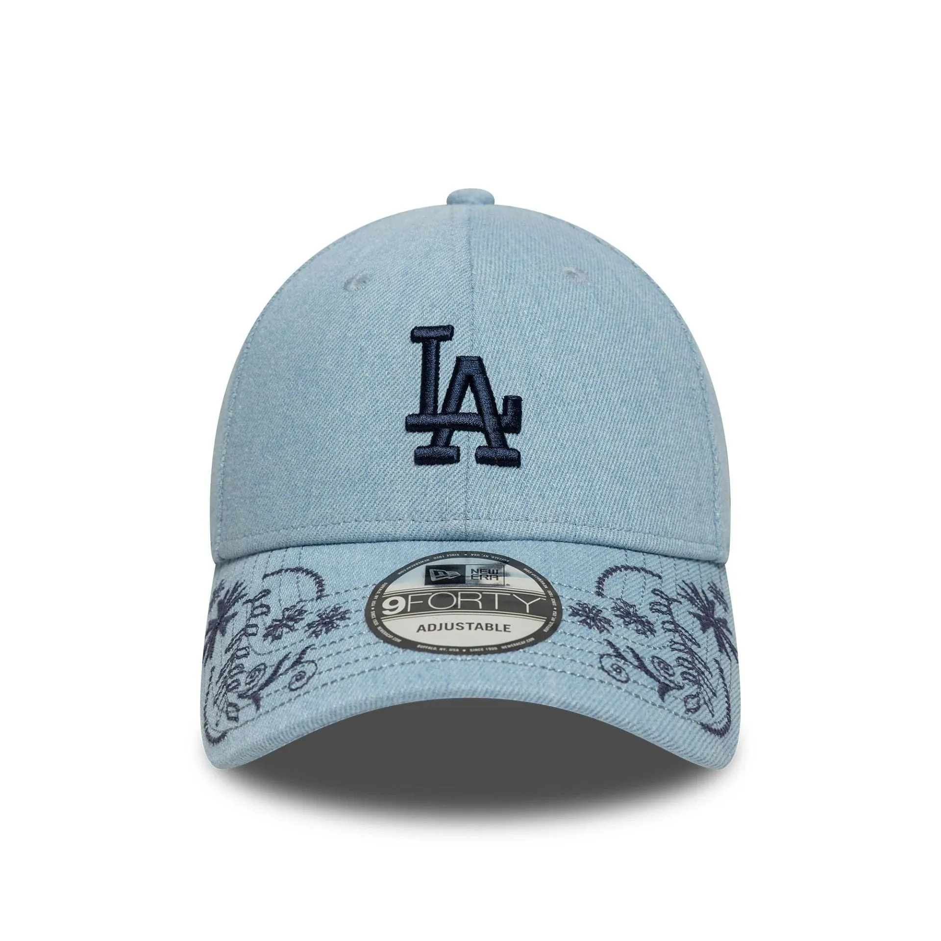 LA Dodgers MLB Yarn Floral Light Blue 9FORTY Adjustable Cap NEW ERA