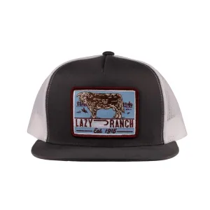 Lazy J Ranch Grey & White Bull Trap Cap