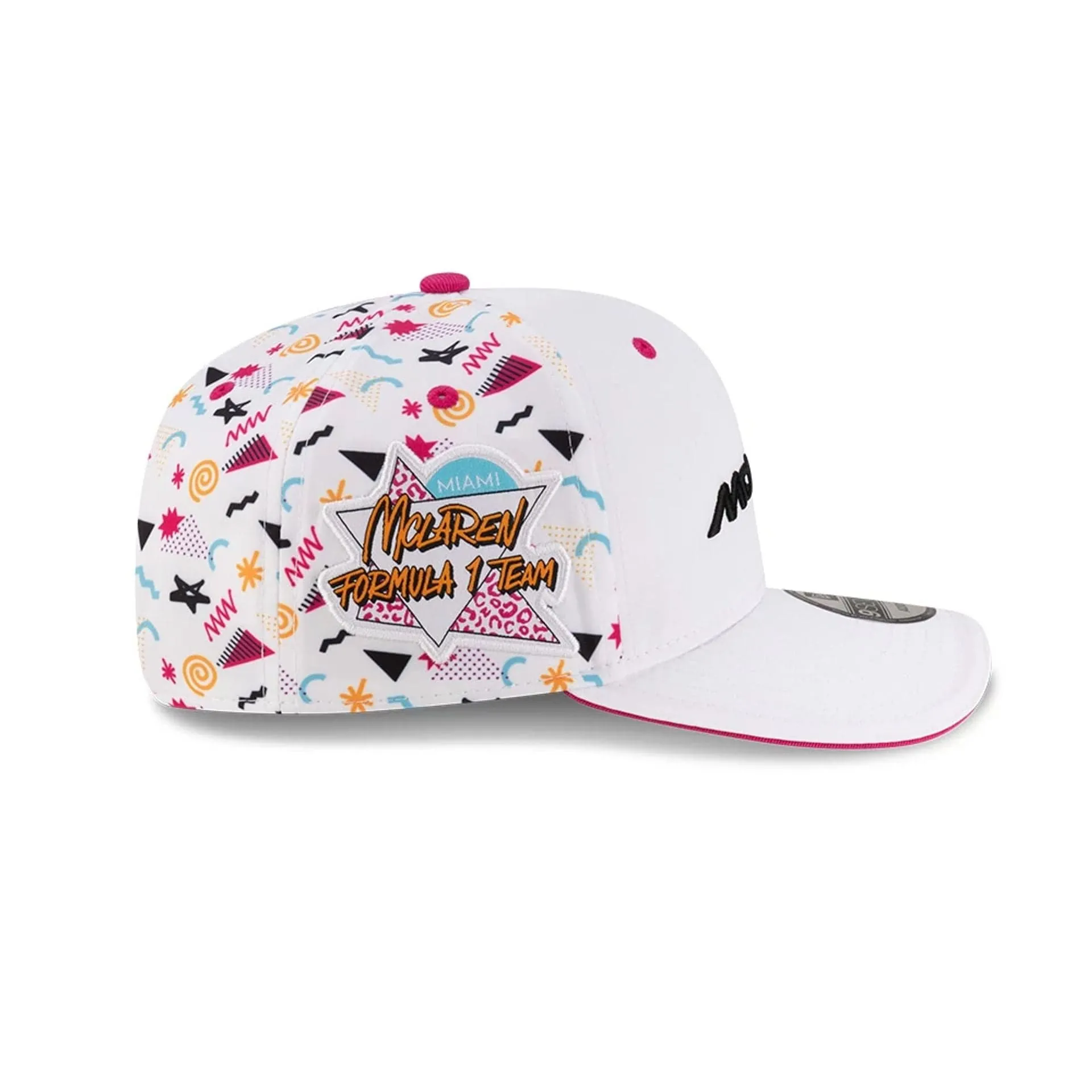 McLaren Racing Miami Race Special White 9SEVENTY Stretch Snap Adjustable Cap NEW ERA