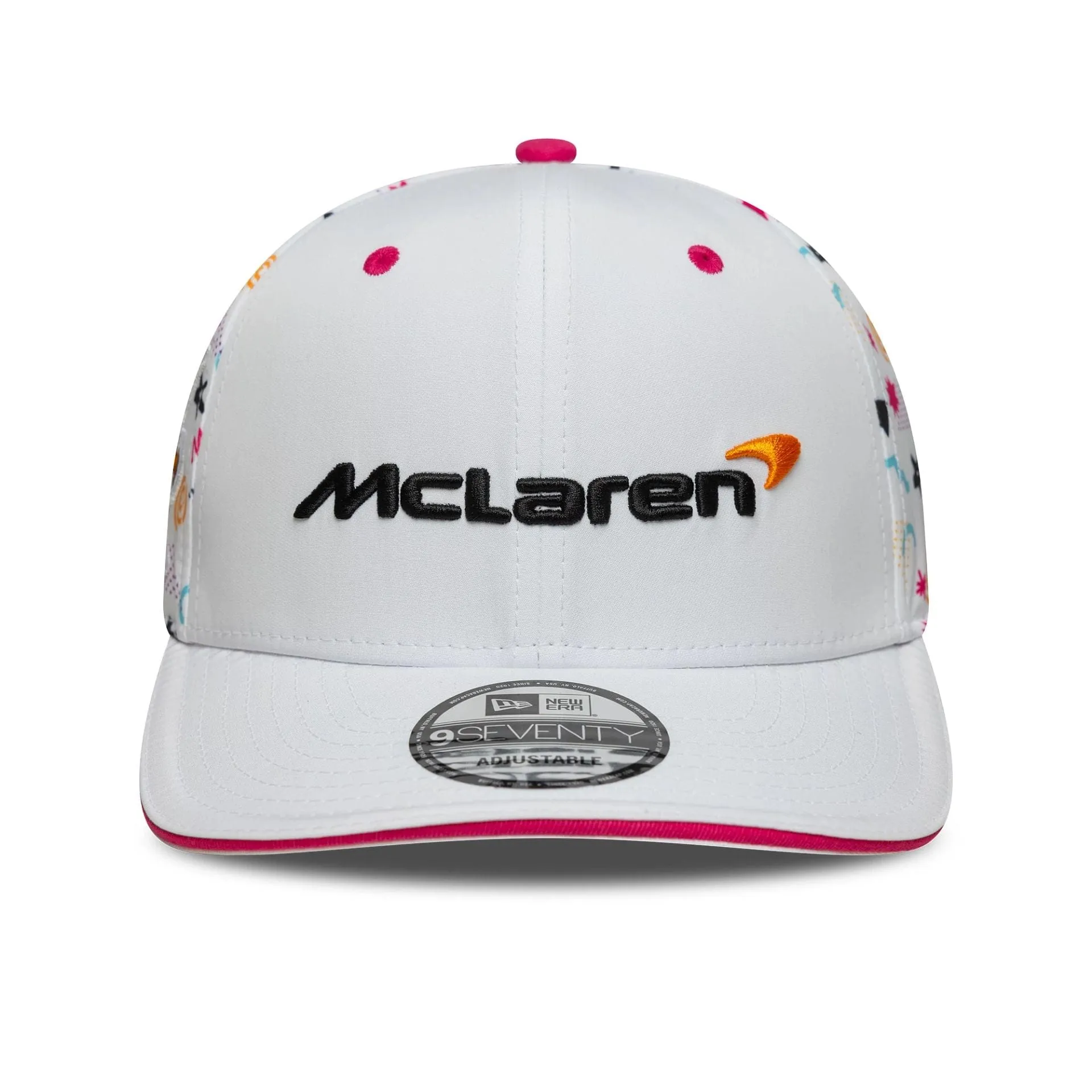 McLaren Racing Miami Race Special White 9SEVENTY Stretch Snap Adjustable Cap NEW ERA