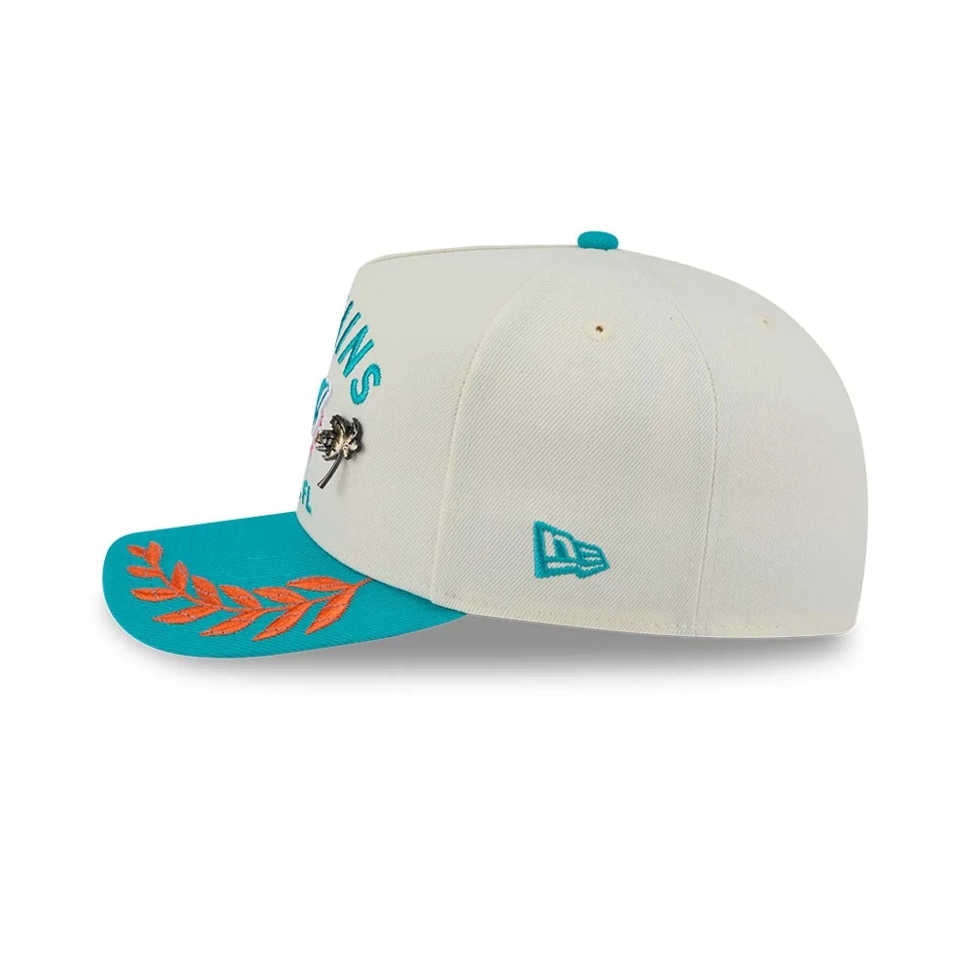 Miami Dolphins NFL Draft 2025 White 59FIFTY Fitted A-Frame Cap NEW ERA