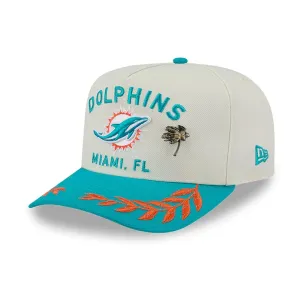 Miami Dolphins NFL Draft 2025 White 59FIFTY Fitted A-Frame Cap NEW ERA