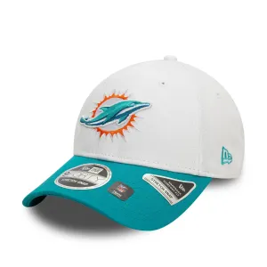 Miami Dolphins NFL White 9FORTY Stretch Snap Adjustable Cap NEW ERA