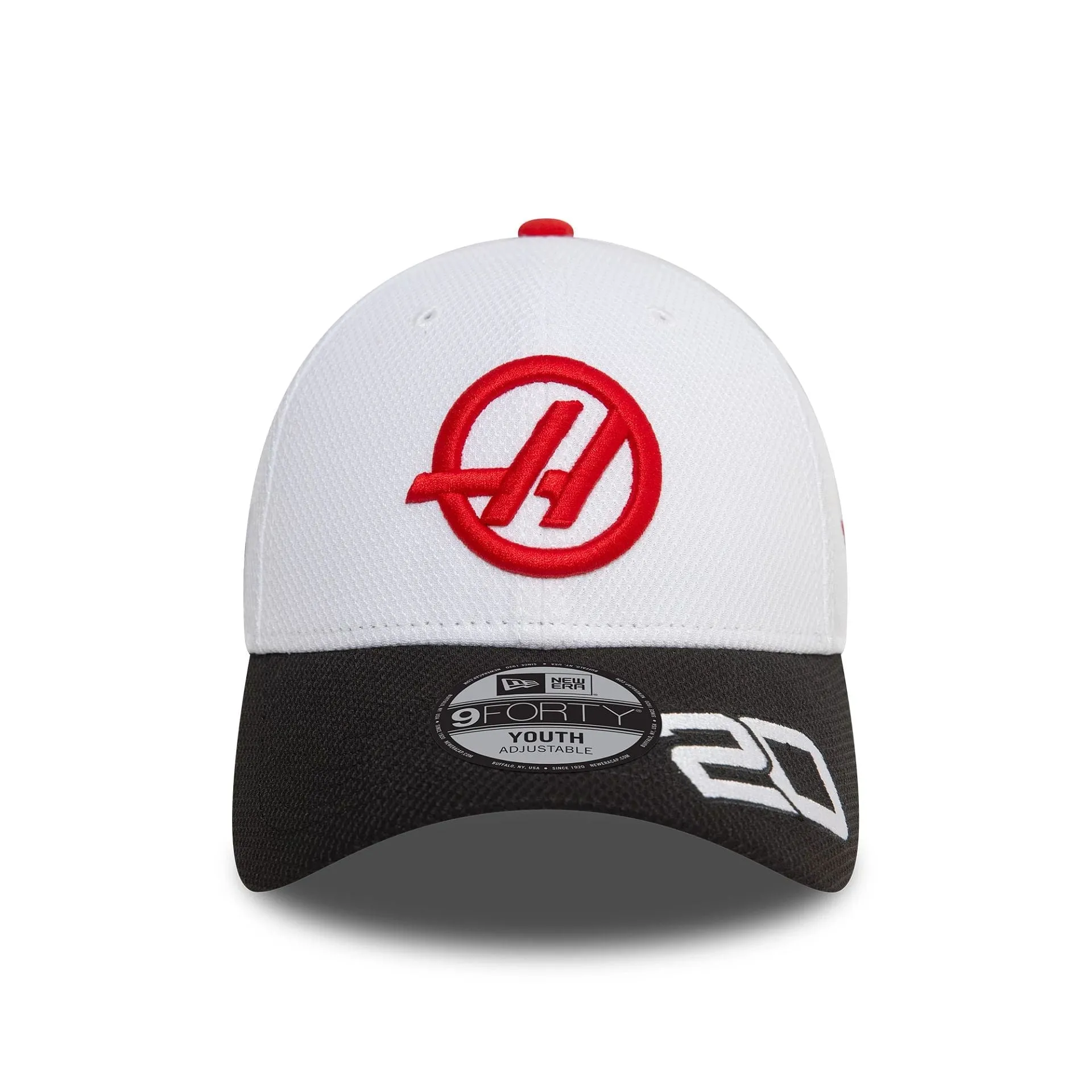 MoneyGram Haas F1 Team Youth Driver Kevin Magnussen White 9FORTY Adjustable Cap NEW ERA