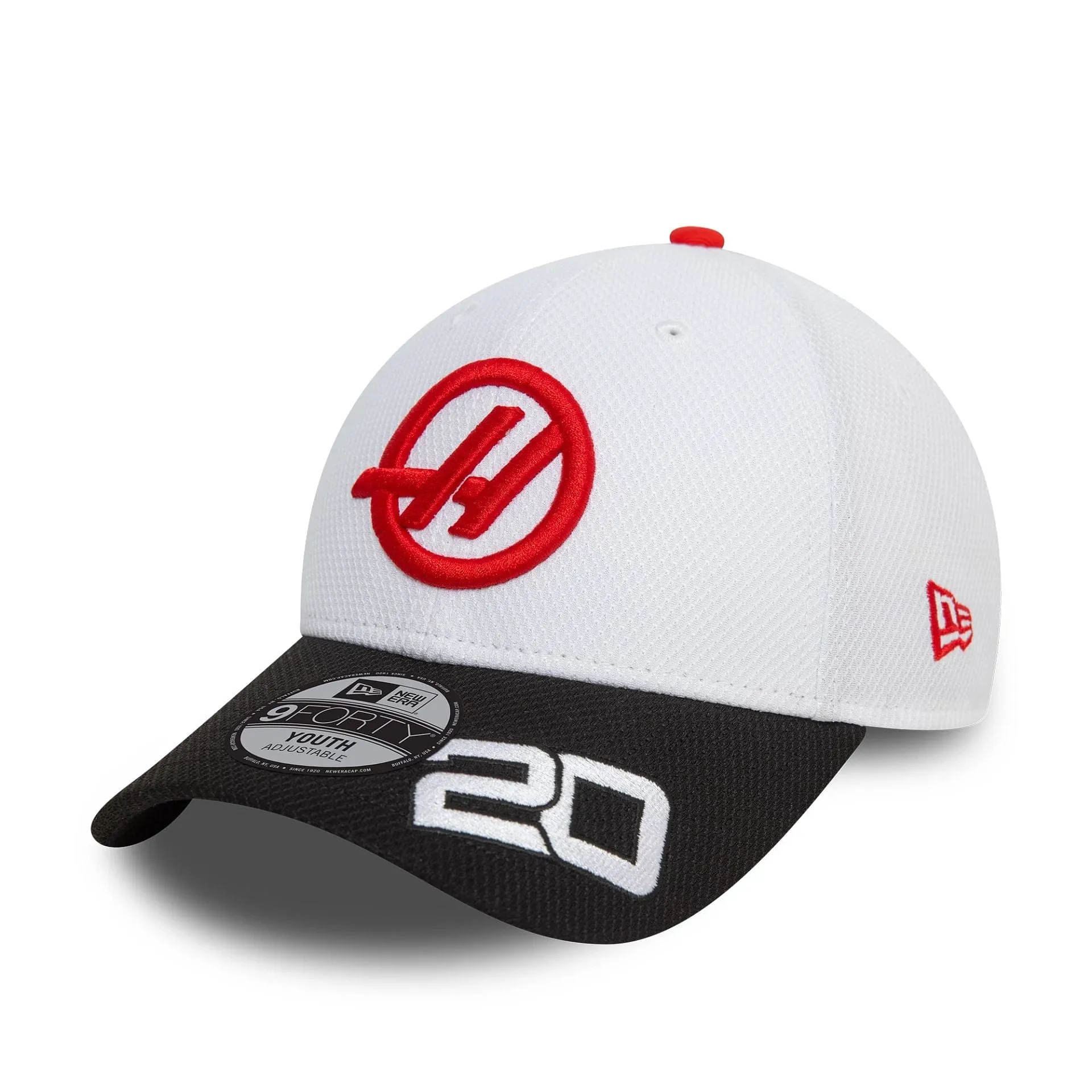 MoneyGram Haas F1 Team Youth Driver Kevin Magnussen White 9FORTY Adjustable Cap NEW ERA