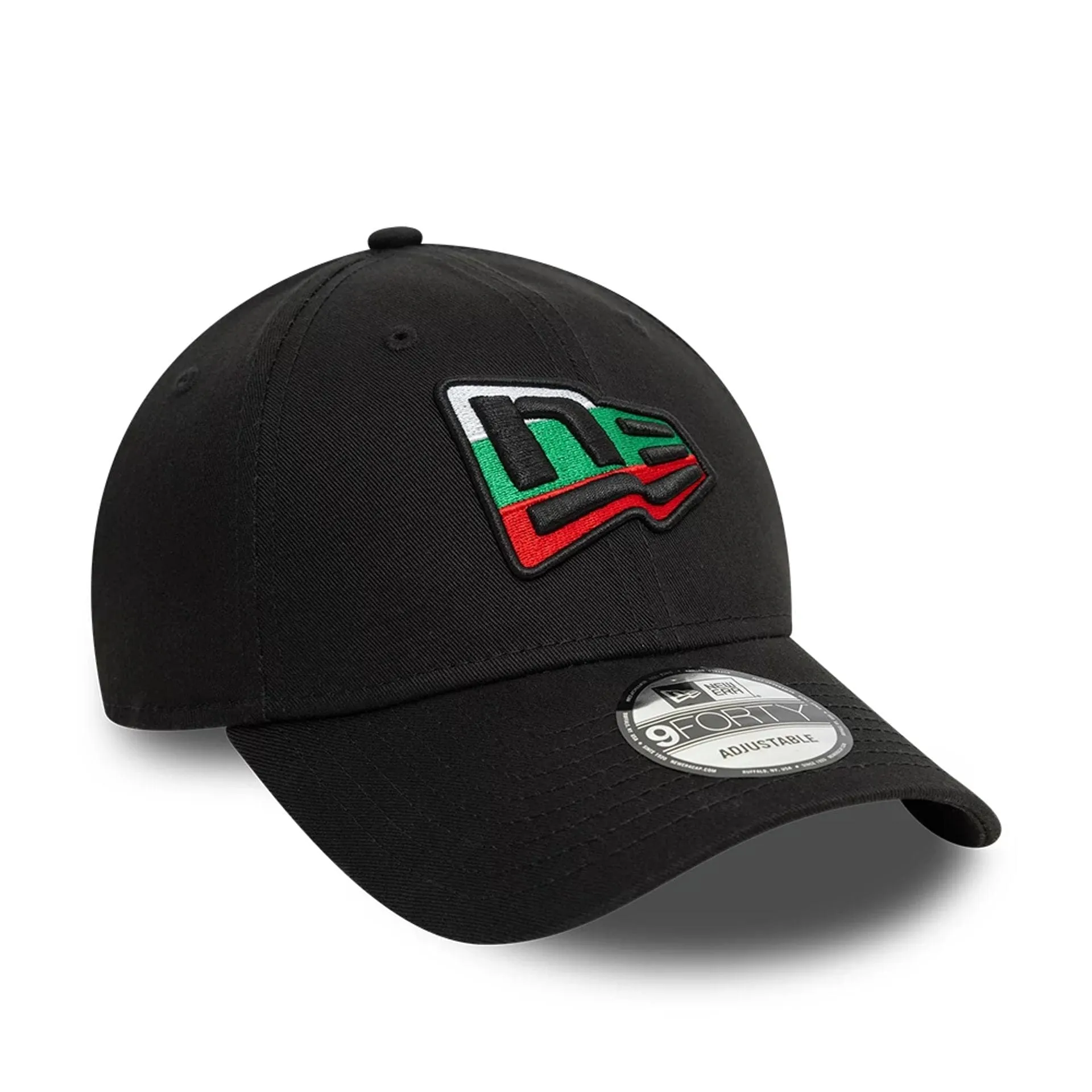 New Era Bulgarian Country Flag Infill Black 9FORTY Adjustable Cap NEW ERA