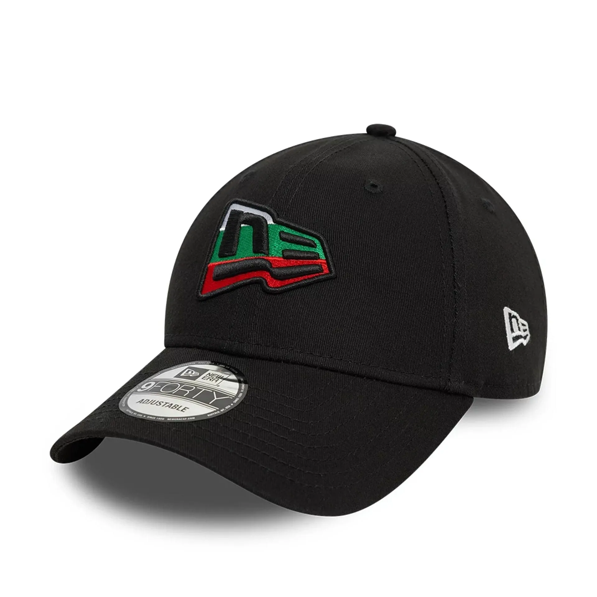 New Era Bulgarian Country Flag Infill Black 9FORTY Adjustable Cap NEW ERA