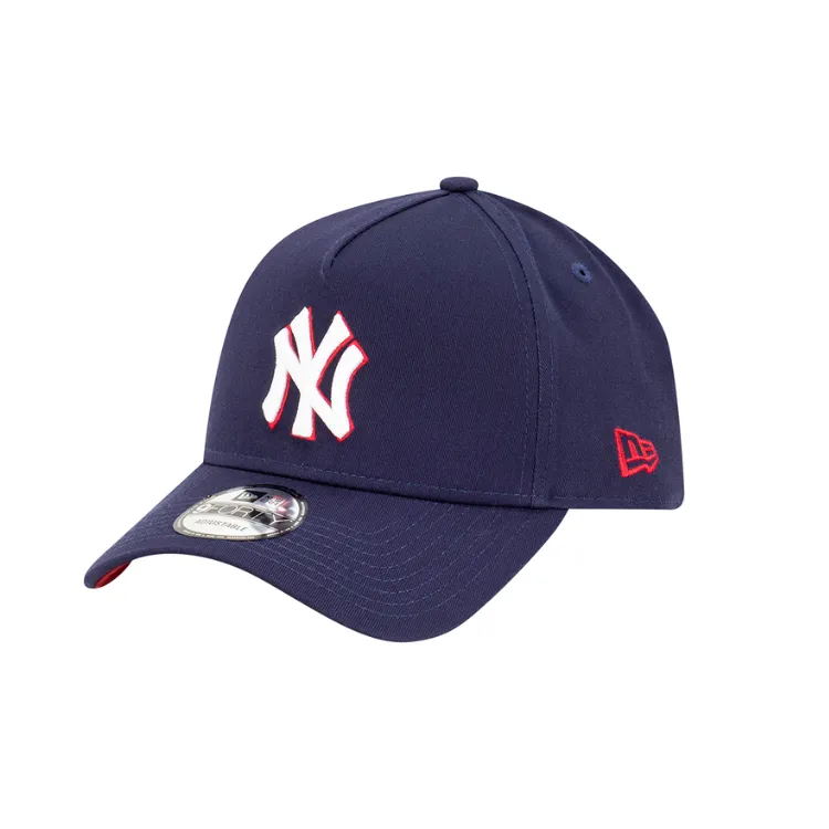 New Era New York Yankees 9FORTY A Frame - Light Navy/Pinot Red