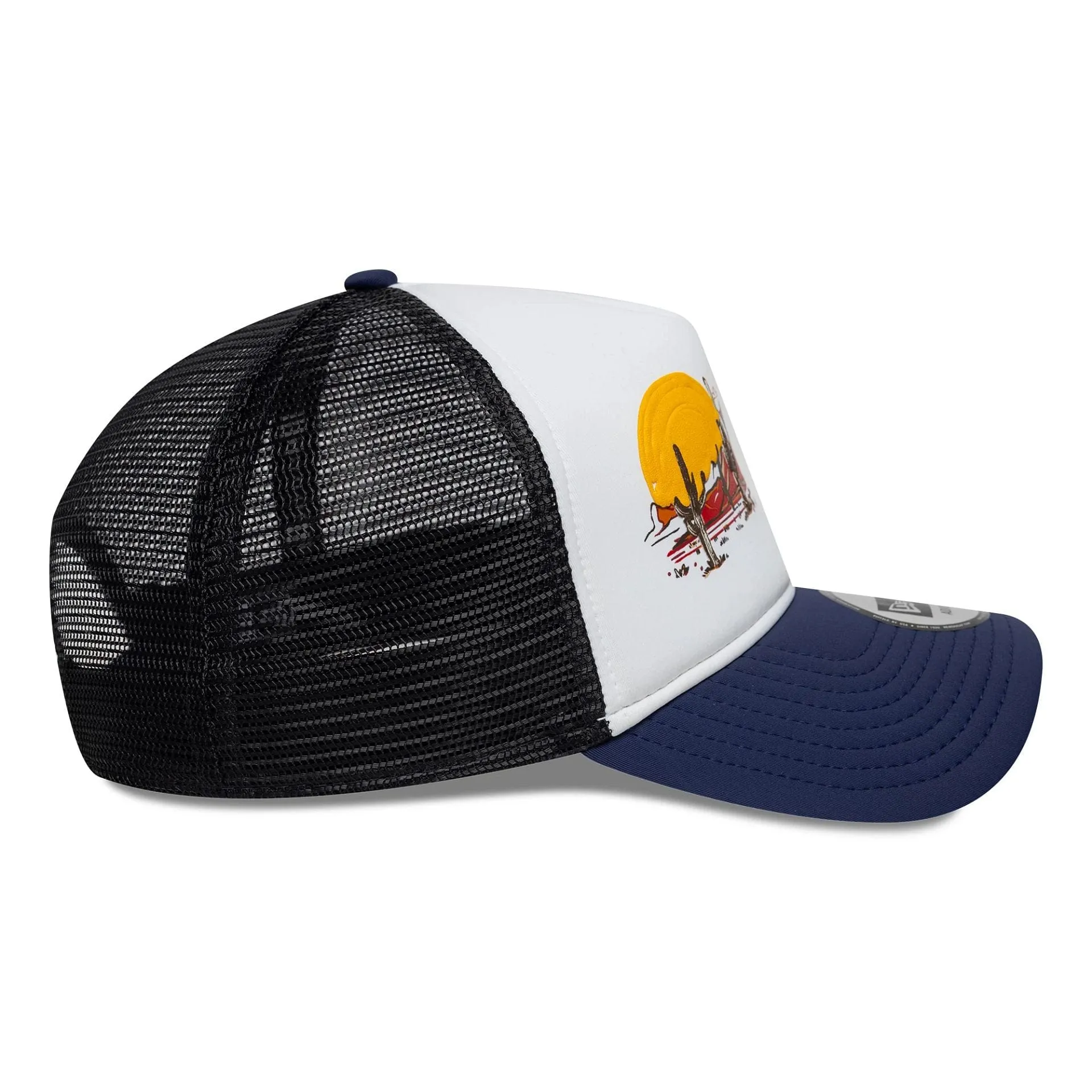 New Era Western Navy 9FORTY A-Frame Trucker Adjustable Cap NEW ERA