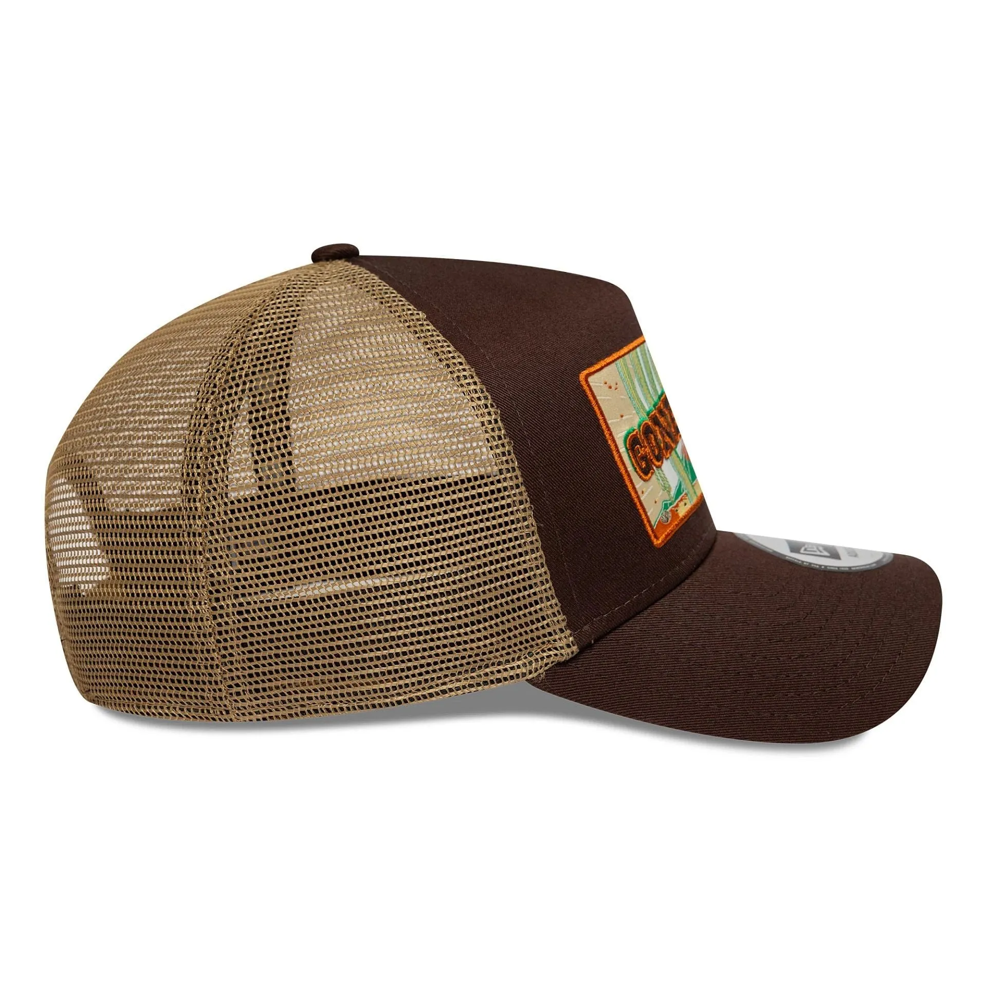 New Era Western Patch Dark Brown 9FORTY A-Frame Trucker Adjustable Cap NEW ERA
