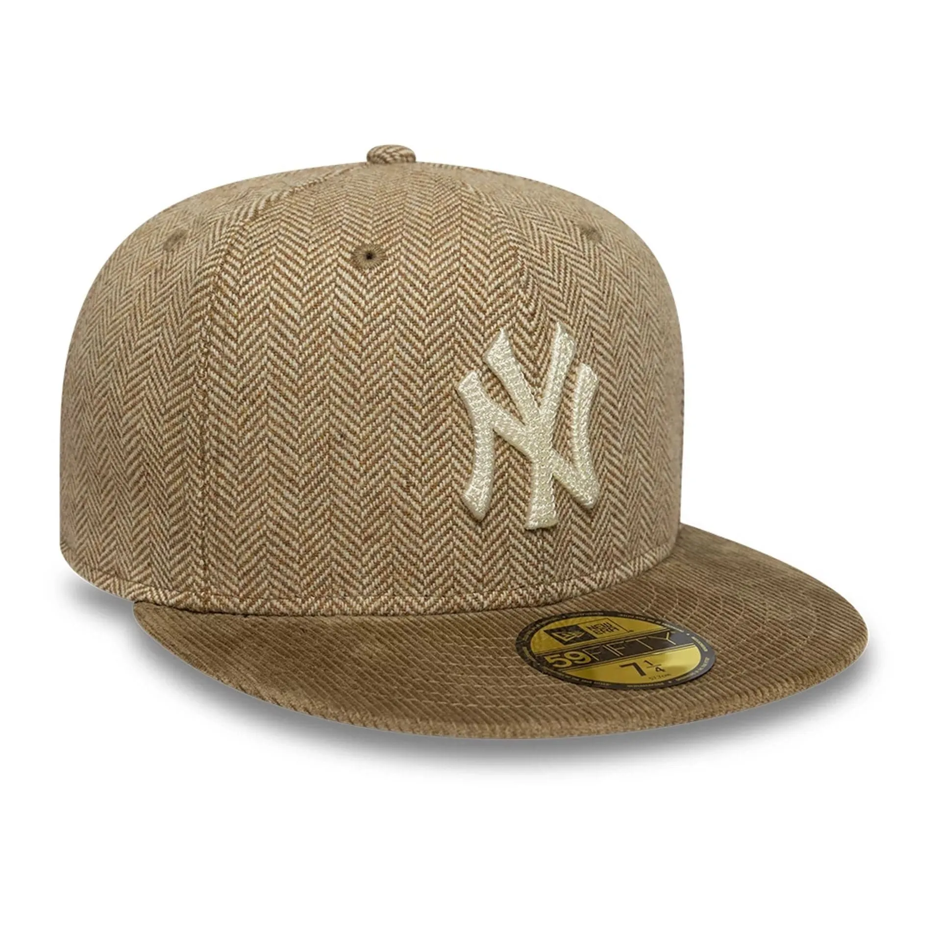 New York Yankees MLB Cord Beige 59FIFTY Fitted Cap NEW ERA