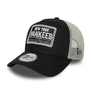 New York Yankees MLB Patch Black 9FORTY A-Frame Trucker Adjustable Cap NEW ERA