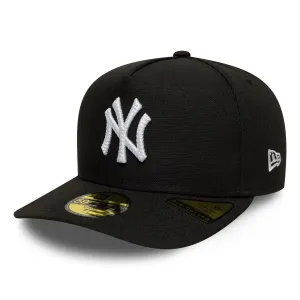 New York Yankees MLB Script Safety Pin Black 59FIFTY A-Frame Fitted Cap NEW ERA