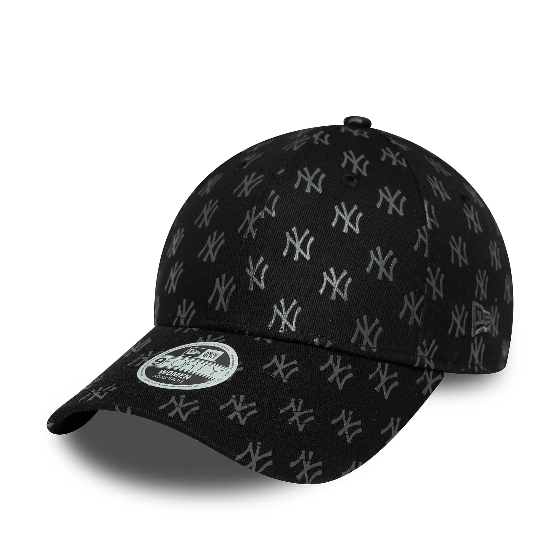 New York Yankees Womens MLB Monogram Black 9FORTY Adjustable Cap NEW ERA