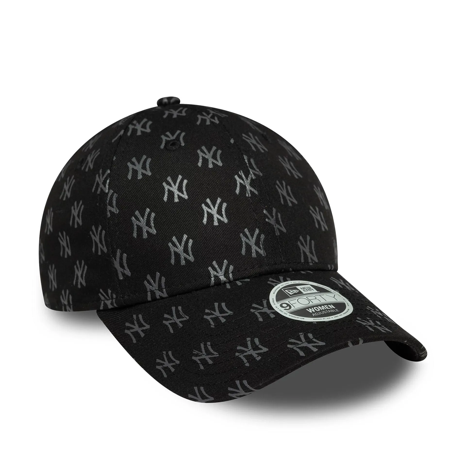 New York Yankees Womens MLB Monogram Black 9FORTY Adjustable Cap NEW ERA