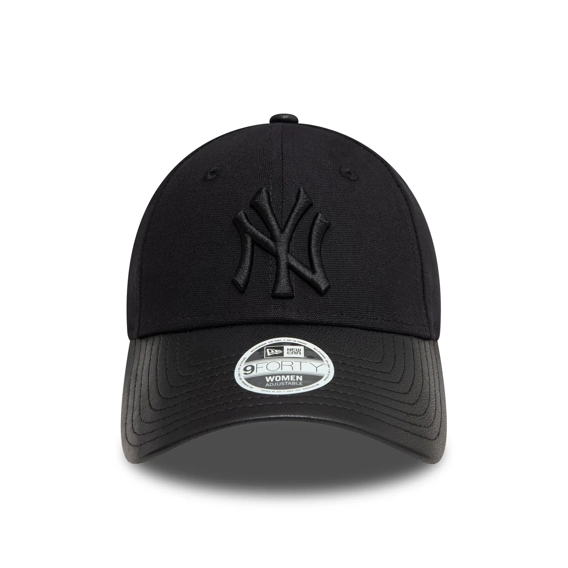 New York Yankees Womens PU Visor Black 9FORTY Adjustable Cap NEW ERA