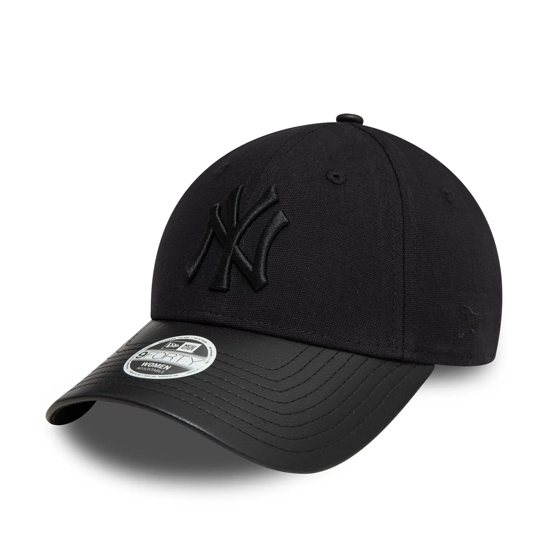 New York Yankees Womens PU Visor Black 9FORTY Adjustable Cap NEW ERA