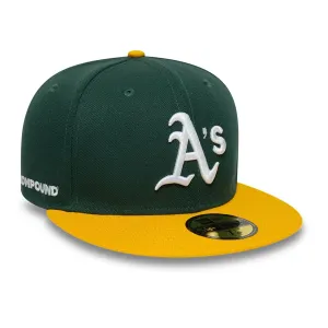Oakland Athletics Compound X MLB Dark Green 59FIFTY Fitted Cap NEW ERA