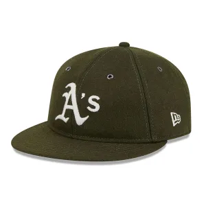 Oakland Athletics Wool Green Retro Crown 59FIFTY Fitted Cap NEW ERA