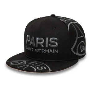 Paris Saint-Germain Tonal All Over Print Black 59FIFTY Fitted Cap NEW ERA