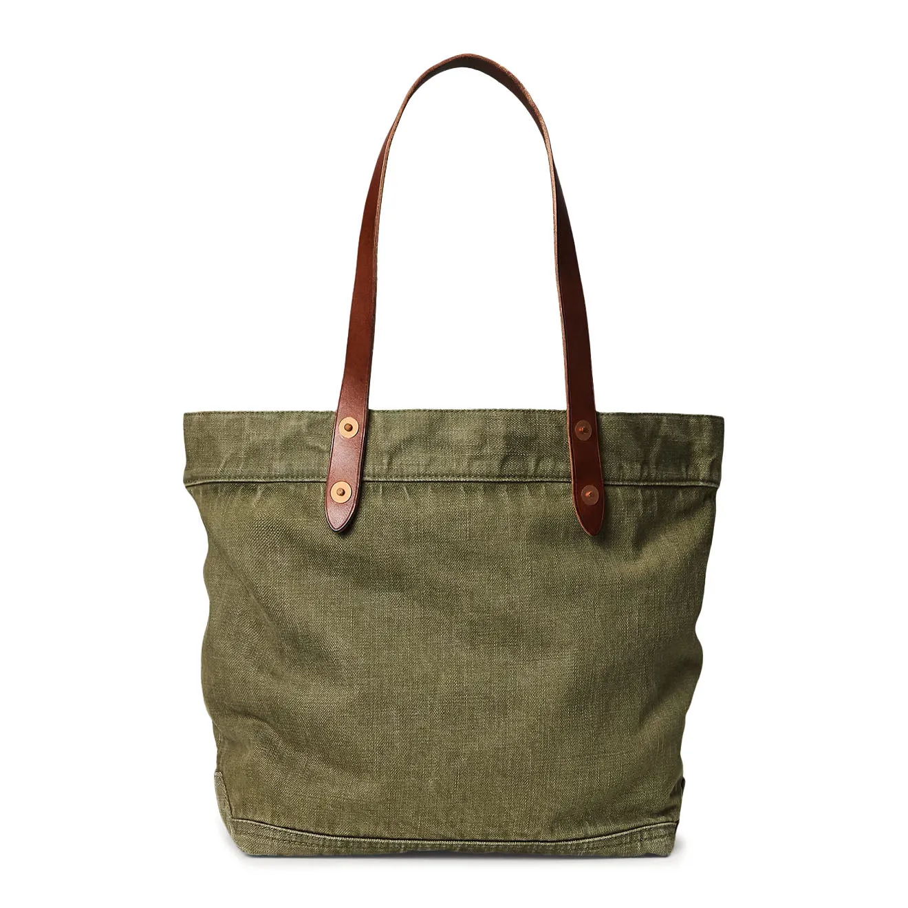 RRL By Ralph Lauren Leather-Trim Twill Tote Olive
