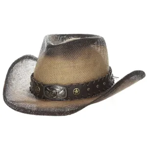 Tan & Brown Longhorn Chet Western Hat