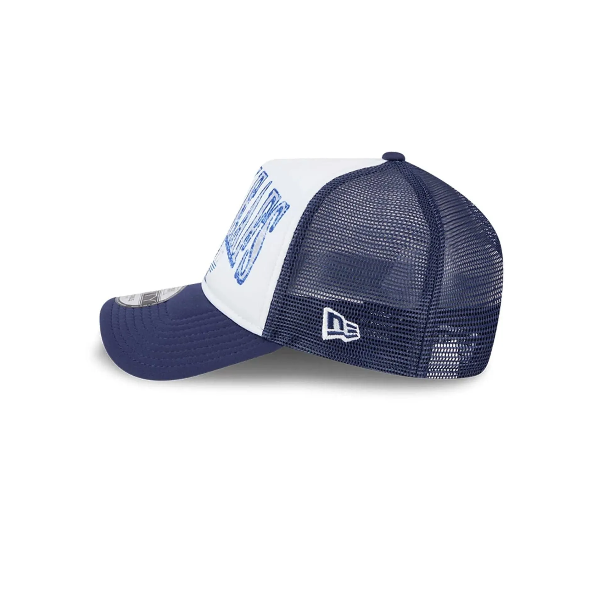 Toronto Maple Leafs NHL Distressed Navy 9FORTY A-Frame Trucker Adjustable Cap NEW ERA