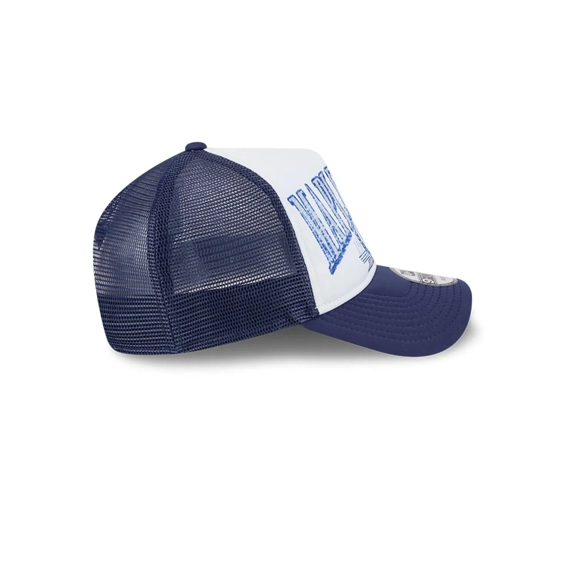 Toronto Maple Leafs NHL Distressed Navy 9FORTY A-Frame Trucker Adjustable Cap NEW ERA