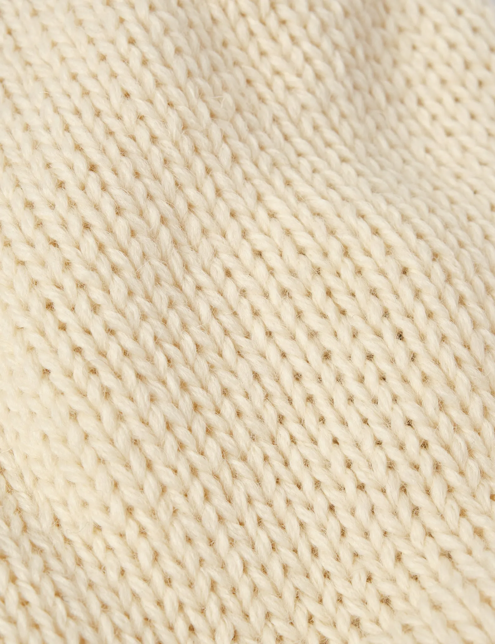 Universal Works Short Watch Beanie Hat (British Wool) - Ecru