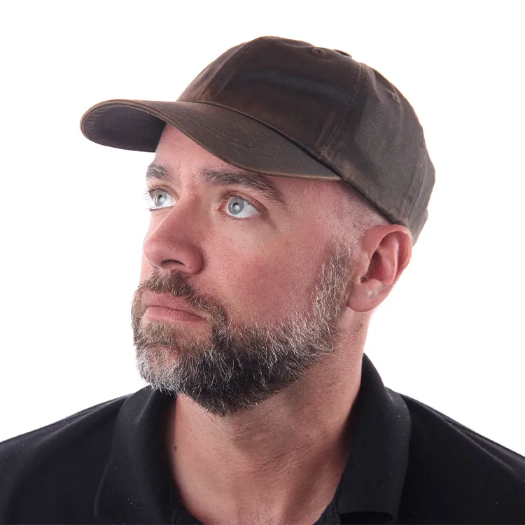Weathered Cotton 6 Panel Cap - Brown