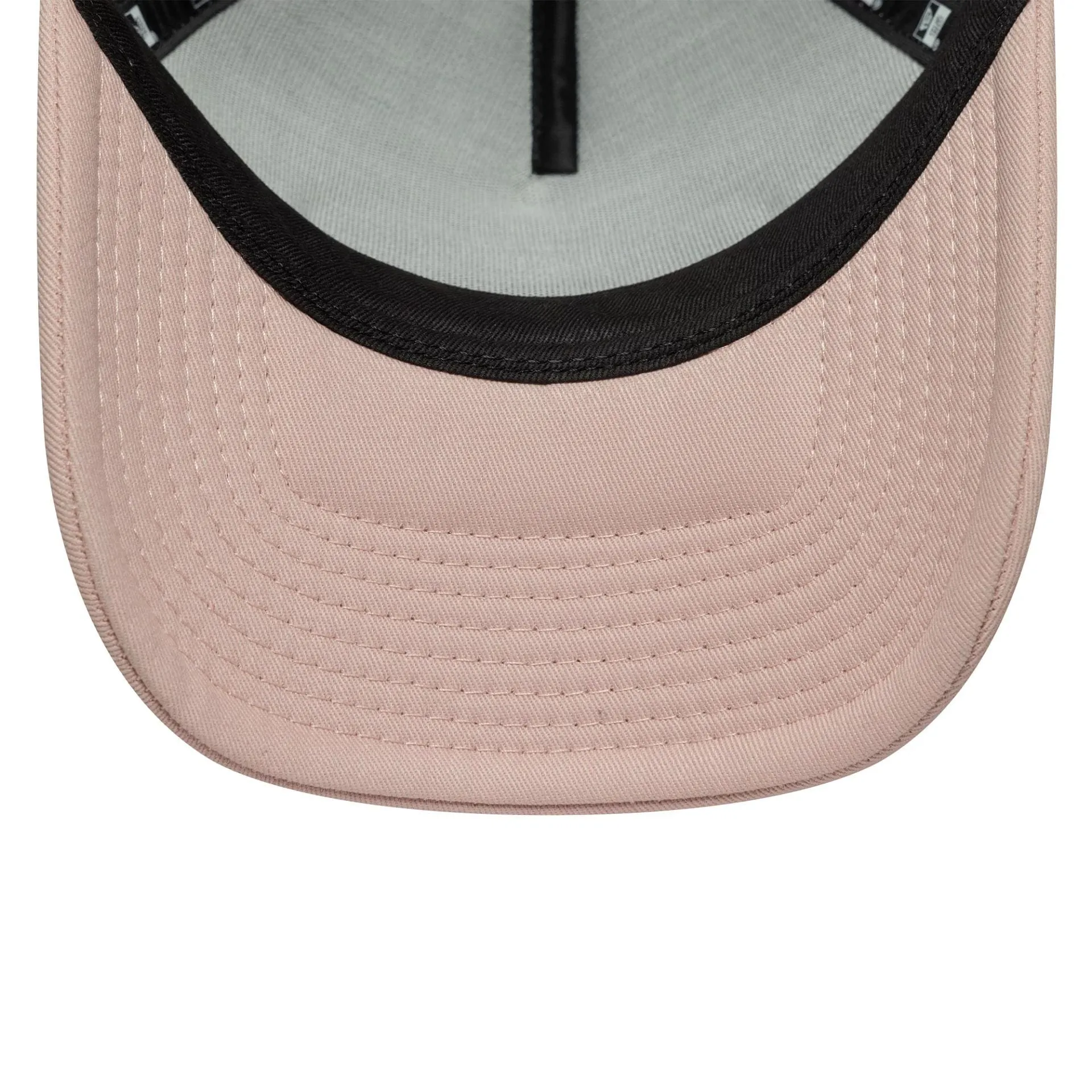 Womens New Era Oval Patch Pastel Pink 9FORTY A-Frame Trucker Adjustable Cap NEW ERA