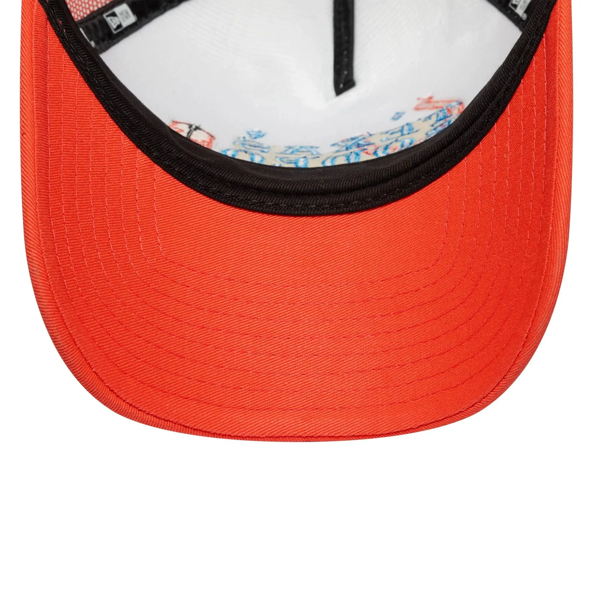 Womens New Era Western Orange 9FORTY A-Frame Trucker Adjustable Cap NEW ERA