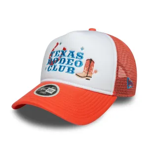 Womens New Era Western Orange 9FORTY A-Frame Trucker Adjustable Cap NEW ERA